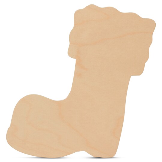 Christmas Stocking Wood Cutout Unfinished 12 inch, Crafts & Dcor | Woodpeckers
